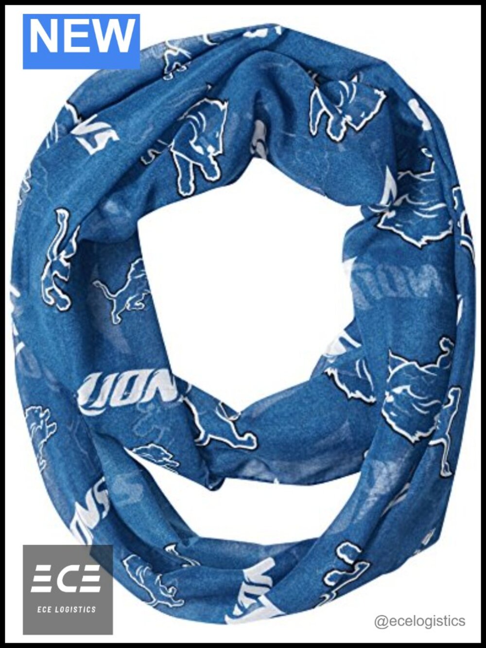 NFL Team Logo Infinity Scarf Polyester Loop Design Women's Fashion